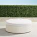 Pasadena Ottoman with Cushion in Ivory Finish - Snow with Logic Bone piping, Standard - Frontgate