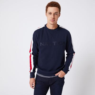 Nautica Men's Big & Tall Logo Fleece Sweatshirt Navy, 1XLT