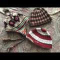 American Eagle Outfitters Accessories | Bundle Of (3) Designer Winter Hats | Color: Brown/Red | Size: Os