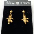 Disney Jewelry | Disney Winnie The Pooh Earrings Gold Tone | Color: Gold | Size: Os