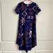 Lularoe Dresses | Lularoe Carly Dress Xs Purple Nwt | Color: Purple/Silver | Size: Xs