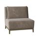 Slipper Chair - Duralee Barton 35" Wide Polyester Down Cushion Slipper Chair Polyester in Gray/White/Brown | 34 H x 35 W x 34 D in | Wayfair