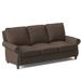 Bradington-Young Reddish 88" Genuine Leather Rolled Arm Sofa Genuine Leather in Gray | 40 H x 88 W x 40 D in | Wayfair 579-95-911000-84-TA-ST-NN