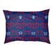 East Urban Home New England Football Baroque Indoor Pillow Metal in Red/Blue/White | 5 H x 40 W x 30 D in | Wayfair