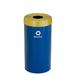 Glaro, Inc. Trash Can Stainless Steel in Blue/Yellow | 30 H x 15 W x 15 D in | Wayfair B1542BL-BE-B5