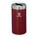 Glaro, Inc. Trash Can Stainless Steel in Red/Gray | 30 H x 15 W x 15 D in | Wayfair M1542BY-SA-M3