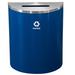 Glaro, Inc. Trash Can Stainless Steel in Gray/Blue | 28.5 H x 24 W x 12 D in | Wayfair P2499BL-SA-P2