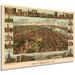 HISTORIC PRINTS Vintage 1855 Harrisburg Pennsylvania Map Poster - Graphic Art Print on Paper in White | 24 H x 36 W x 0.1 D in | Wayfair