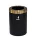 Glaro, Inc. Trash Can Stainless Steel in Black/Yellow | 30 H x 20 W x 20 D in | Wayfair W2042BK-BE-W3