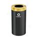 Glaro, Inc. Trash Can Stainless Steel in Black/Yellow | 30 H x 15 W x 15 D in | Wayfair W1542BK-BE-W6RL