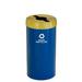 Glaro, Inc. Trash Can Stainless Steel in Blue/Yellow | 30 H x 15 W x 15 D in | Wayfair M1542BL-BE-M3