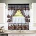 Tejeda Mason Jars Kitchen Curtain Polyester in Gray/White Laurel Foundry Modern Farmhouse® | 36 H x 57 W x 1.5 D in | Wayfair