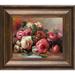 Vault W Artwork Discarded Roses by Pierre Auguste Renoir Framed Painting on Canvas in Green/Pink/Red | 13 H x 15 W x 2 D in | Wayfair