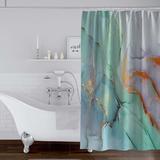 Everly Quinn Cliffside Single Shower Curtain Polyester | 70 H x 71 W in | Wayfair 491D26C0C613421481B2B9F5D0A09DD5