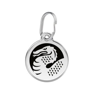 Red Dingo Dragon Stainless Steel Personalized Dog & Cat ID Tag, Black, Large