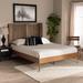 Baxton Studio Takeo Mid-Century Modern Transitional Ash Walnut Finished Wood Queen Size Platform Bed - Wholesale Interiors Takeo-Ash Walnut-Queen