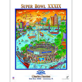 Super Bowl XXXIX 18" x 24" Poster Print Designed by Charles Fazzino