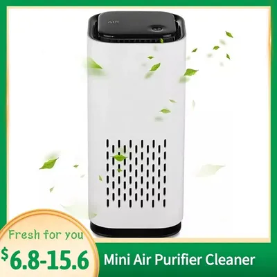 Mini purificateur d'air avec filtre HEPA Ion négatif poussière odeur fumée veilleuse faible