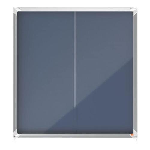 Schaukasten für den Innenbereich Filz 12x A4 blau, Nobo, 99.5x97x5.5 cm