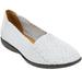 Wide Width Women's The Bethany Slip On Flat by Comfortview in White (Size 13 W)