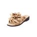 Wide Width Women's The Paula Slip On Sandal by Comfortview in Gold (Size 9 W)