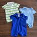 Ralph Lauren One Pieces | Lot Of 3 Ralph Lauren Short Sleeve One Piece - 9mo | Color: Blue/Green/White/Yellow | Size: 9mb