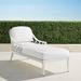 Avery Chaise Lounge with Cushions in White Finish - Resort Stripe Melon - Frontgate