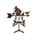 Gracie Oaks Koussa Birdhouse Weathervane Metal/Steel in Brown/Gray | 28 H x 21 W x 9 D in | Wayfair 8174B11937F04E14BBB53493D2113DD4