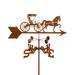 Winston Porter Maratha Doctor Horse & Buggy Weathervane Metal/Steel in Brown/Gray | 28 H x 21 W x 9 D in | Wayfair 784F61AE4EAE474983F40F7BB9A7A8C0