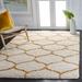 White/Yellow 48 x 1.81 in Indoor Area Rug - Winston Porter Sumfleth Geometric Ivory/Gold Area Rug Polypropylene | 48 W x 1.81 D in | Wayfair