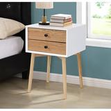 Corrigan Studio® Naoise 2 - Drawer Nightstand Wood in Brown | 24 H x 15.75 W x 15.75 D in | Wayfair 33F31B7130C846E78A8C6A086338FFC8