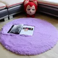 Tapis rond moelleux lea pour salon tapis en fausse fourrure tapis longs en peluche pour chambre à