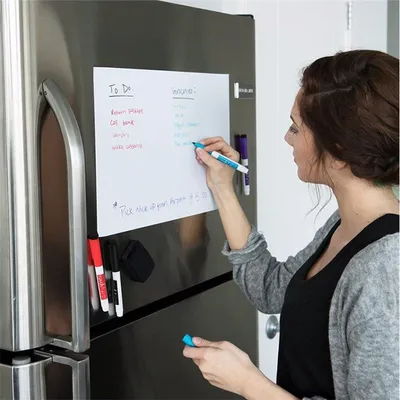 Tableau blanc magnétique pour enfants aimants de réfrigérateur essuyage à sec tableau