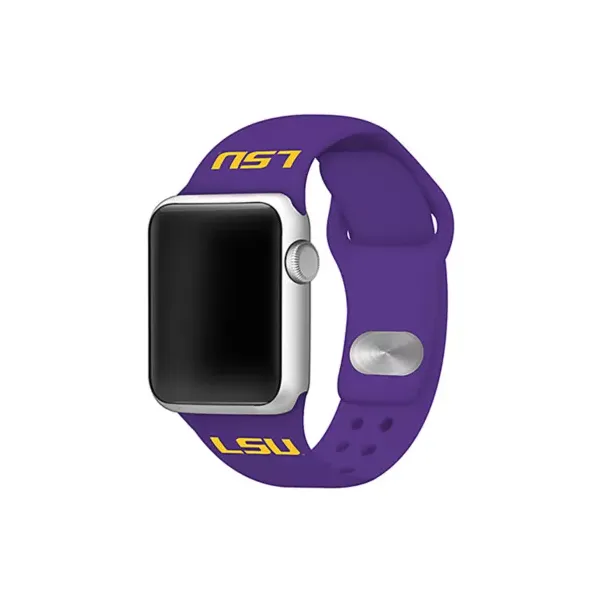 affinity-bands-ncaa-lsu-tigers-42-millimeter-silicone-apple-watch-band,-purple/