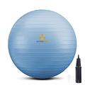 primasole Gymnastikball für Balance, Stabilität, Fitness, Workout, Yoga, Pilates, zu Hause, Büro und Fitnessstudio, 55 cm, Hellgrau