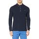 Farah Men's Ricky Long Sleeve Polo Shirt, True Navy, M