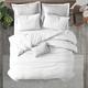 Kotton Culture White Double Duvet Cover Set With Two Pillowcases 100% Egyptian Cotton Quilt Cover Set (200cm x 220cm) Luxurious Soft Sateen Cozy European Duvet Bedding Hotel Class Comforter Cover