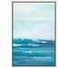 Joss & Main Distant Waves by Filippo Ioco - Painting Print Canvas in Blue/White | 61.5 H x 41.5 W x 2 D in | Wayfair 38635-01