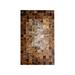 Black/Brown 48 x 1.4 in Area Rug - Foundry Select Bilderback Geometric Handmade Cowhide Brown/Gray/Black Area Rug Leather | 48 W x 1.4 D in | Wayfair