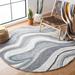 Gray/White 72 x 0.31 in Indoor Area Rug - Orren Ellis Albrey Abstract Handmade Tufted Wool Gray/Ivory Area Rug Wool | 72 W x 0.31 D in | Wayfair