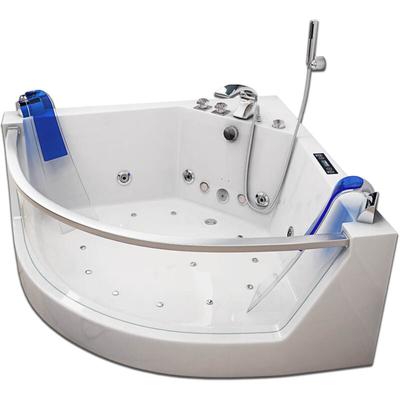 Home Deluxe - Whirlpool Badewanne mit Lichttherapie atlantic l 140 x 140 cm Whirlpool Eckbadewanne