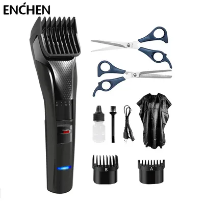 ENCHEN-Tondeuse à cheveux électrique Sharp3 pour coiffeur rasoir professionnel sans fil aste pour