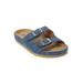 Extra Wide Width Women's The Maxi Footbed Sandal by Comfortview in Navy (Size 9 1/2 WW)