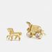 Coach Jewelry | Coach Horse And Carriage Stud Earrings | Color: Gold | Size: 1/4” L X 1/4” H