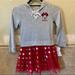 Disney Dresses | Disney Minnie Mouse Polka Dot Hooded Dress 6 Nwt | Color: Gray/Red | Size: 6g