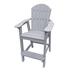 Rosecliff Heights Ansel Tall Adirondack Chair, Poly Outdoor Furniture, Stainless Steel in Gray | 48 H x 30 W x 27.75 D in | Wayfair