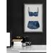 Trinx Retro Style Swimwear - Picture Frame Graphic Art Print on Paper in Blue/Gray | 12 H x 8 W x 1.5 D in | Wayfair