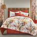 Funky Floral 6-Pc. Comforter Set by BrylaneHome in Orange Grey (Size TWIN)