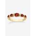 Women's Yellow Gold-Plated Simulated Birthstone Ring by PalmBeach Jewelry in January (Size 5)