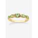 Women's Yellow Gold-Plated Simulated Birthstone Ring by PalmBeach Jewelry in August (Size 10)